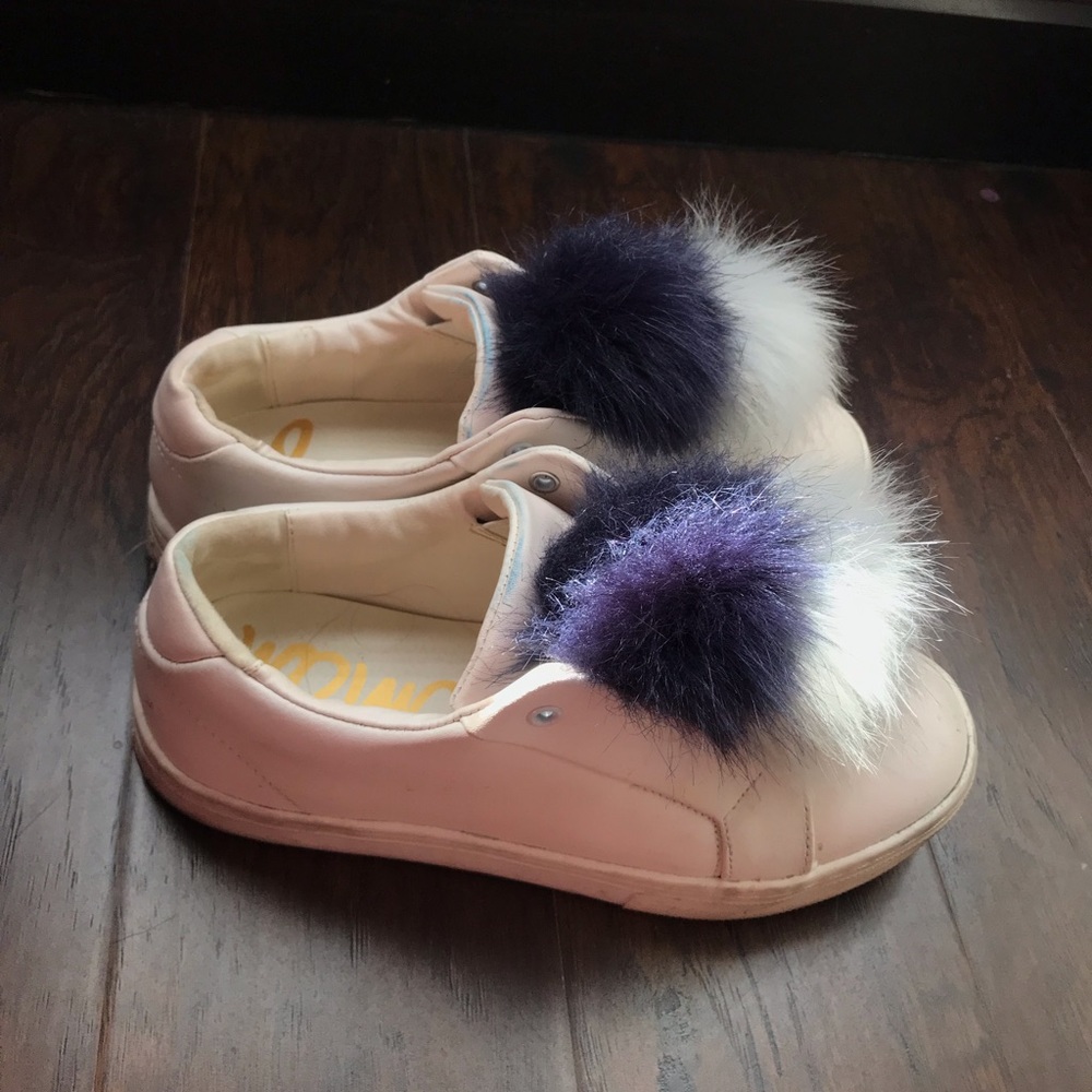 Sam Edelman sneakers with blue puffy balls